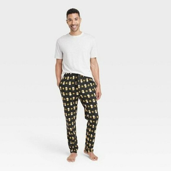 Men's Beer & Pretzel Food Print Pajama 2pc Set | Hanes | Small - Picture 8 of 10